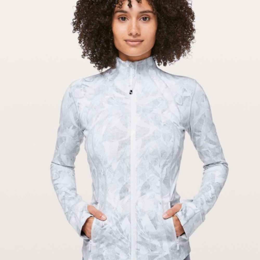 Lululemon White/Grey Patterned Define Jacket - image 1